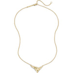 Molten Gold Shield Pendant Necklace 14k Gold Plated