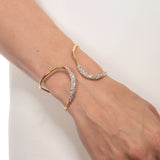 Solanales Crystal Freeform Hinge Cuff Bracelet