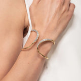 Solanales Crystal Freeform Hinge Cuff Bracelet