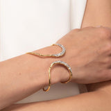 Solanales Crystal Freeform Hinge Cuff Bracelet