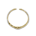 Solanales Crystal Spear Hinge Bracelet 14k Gold Plated, Crystals