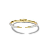 Solanales Crystal Spear Hinge Bracelet 14k Gold Plated, Crystals