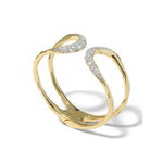 Solanales Crystal Orbiting Hinge Cuff Bracelet 14k Gold Plated, Crystals
