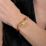 Serpent Crystal Bypass Hinge Bracelet