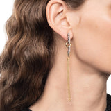 Solanales Crystal Spear Chain Drop Earring