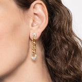 Solanales Crystal Chain Link Drop Earrings