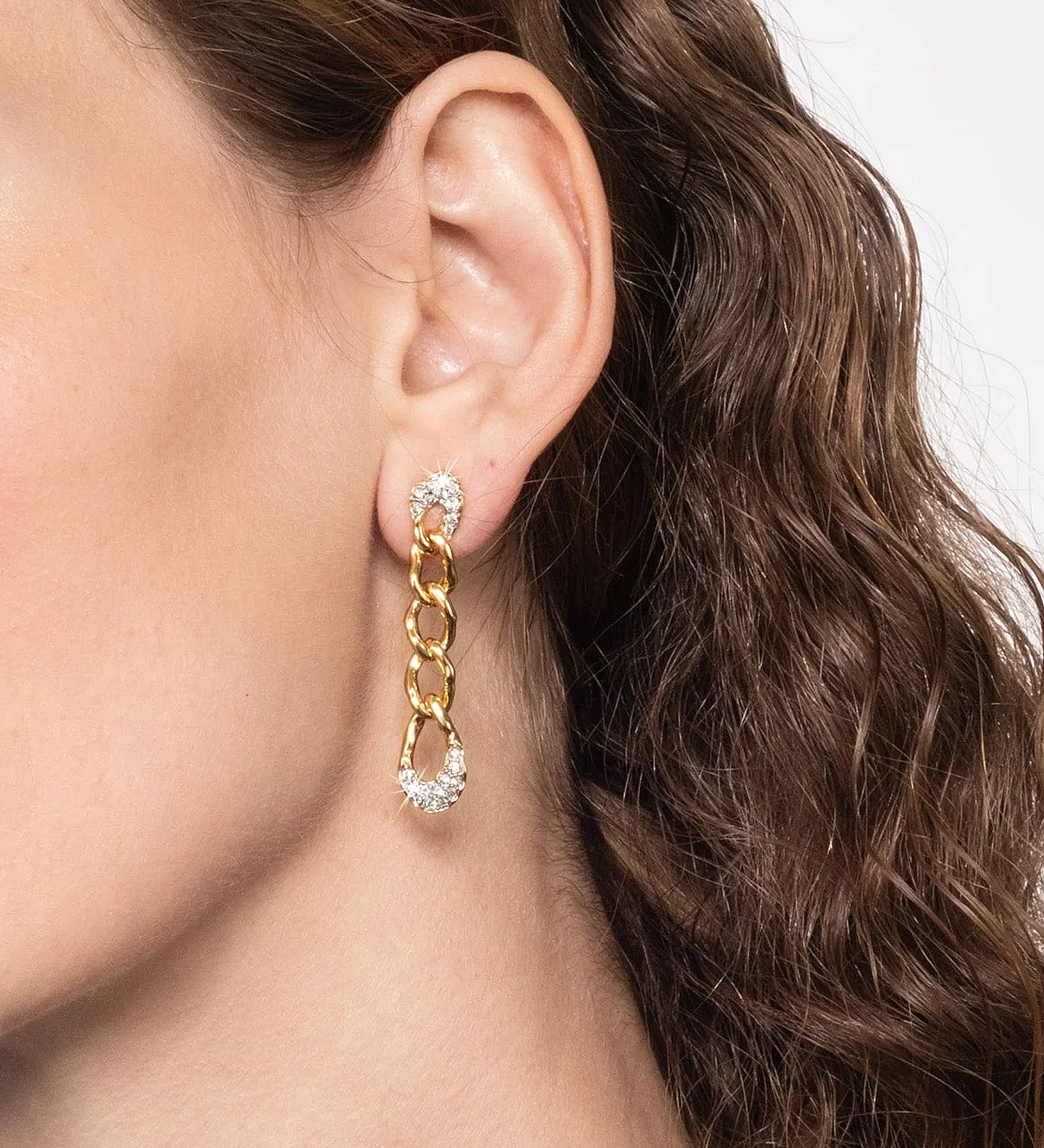 Alexis Bittar-Solanales Crystal Chain Link Drop Earrings-Earrings-Blue Ruby Jewellery-Vancouver Canada