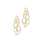 Solanales Crystal Linked Orb Post Earring 14k Gold Plated, Crystals