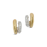 Solanales Crystal Double Hoop Earring 14k Gold Plated, Crystals