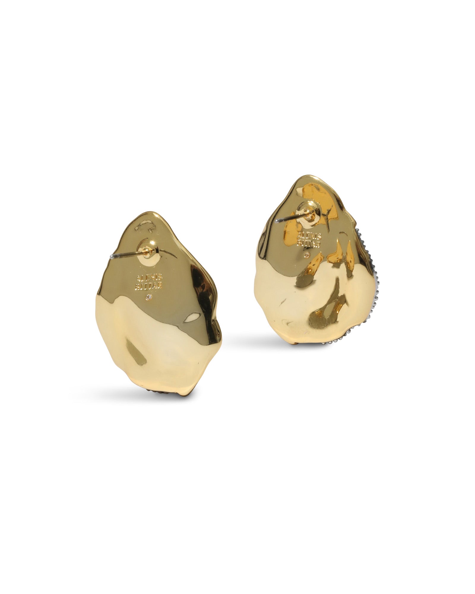 Solanales Crystal Petal Post Earring 14k Gold Plated, Crystals