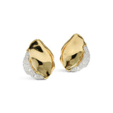 Solanales Crystal Petal Post Earring 14k Gold Plated, Crystals