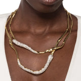 Solanales Crystal Twisted Collar Necklace