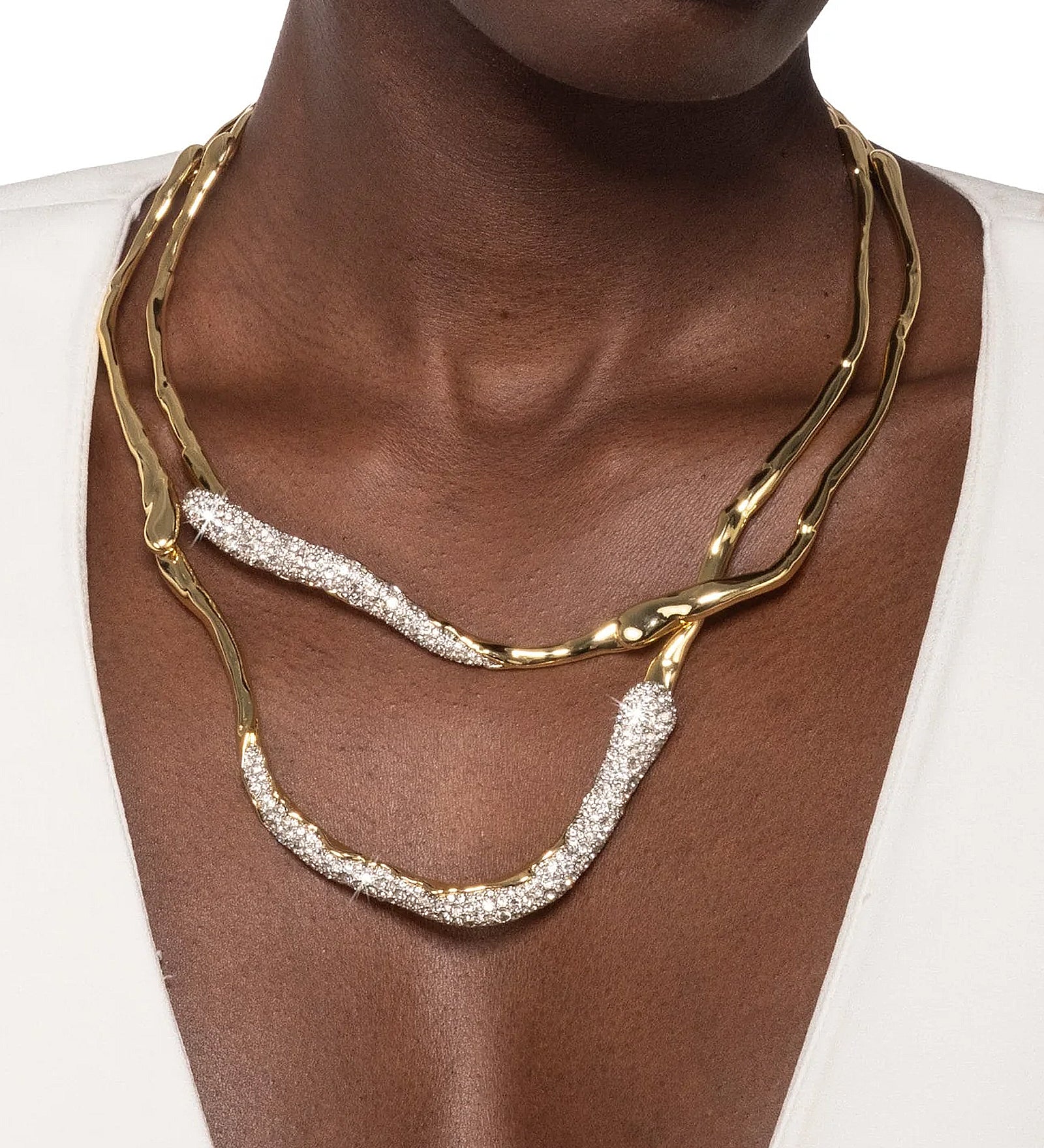 Alexis Bittar-Solanales Crystal Twisted Collar Necklace-Necklaces-Blue Ruby Jewellery-Vancouver Canada