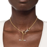 Solanales Crystal Pavé Small Toggle Necklace