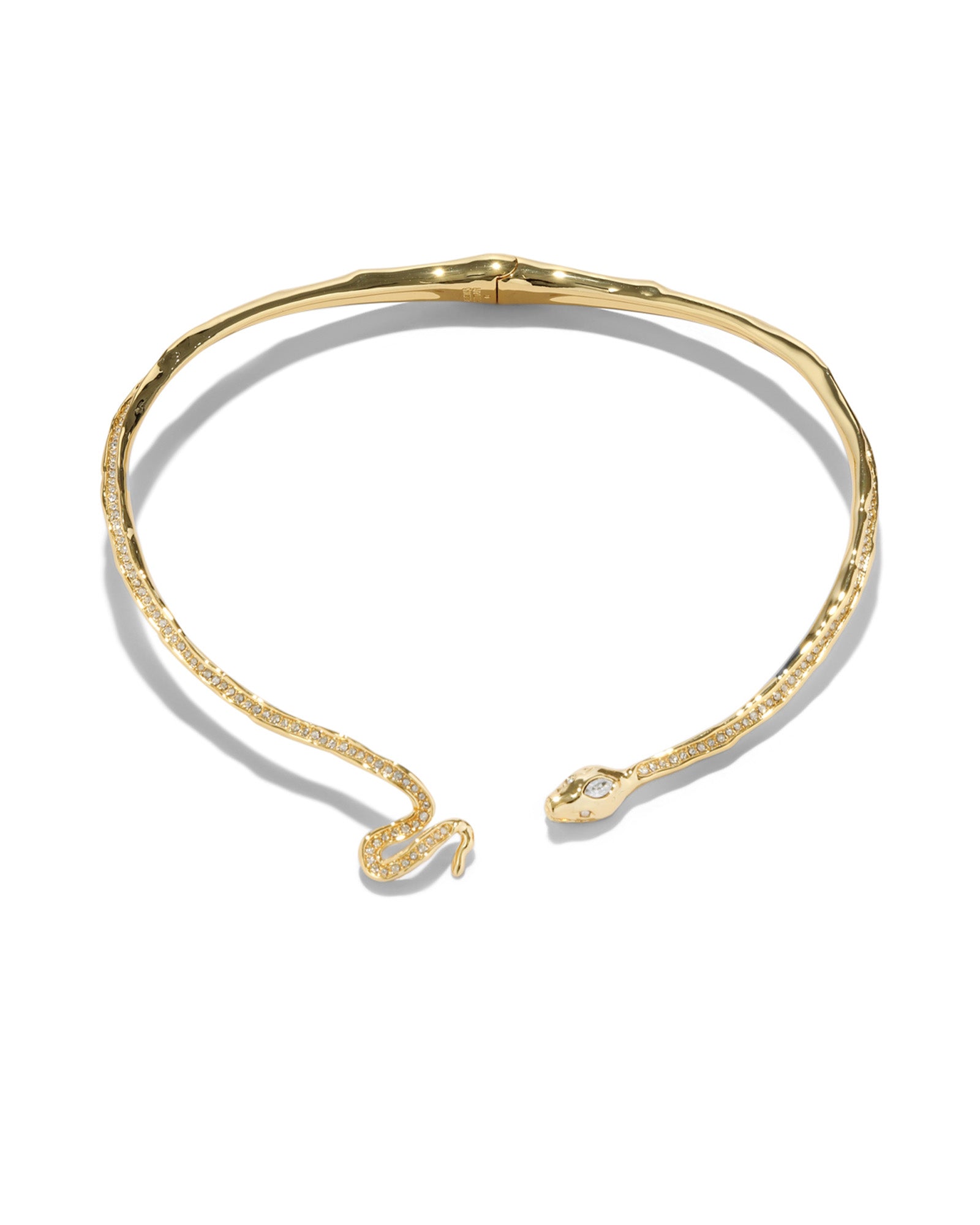 Snake Pave Hinge Collar 14k Gold Plated, Crystals