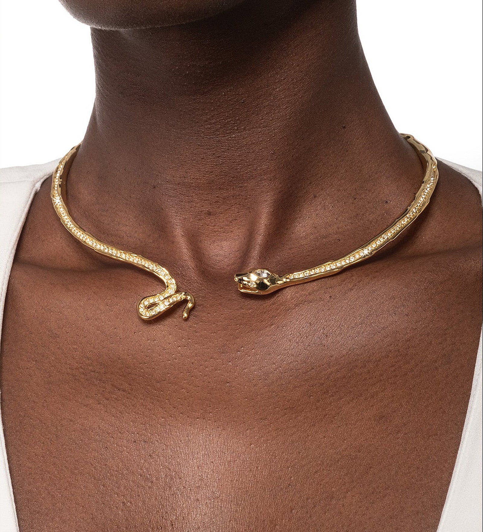 Alexis Bittar-Serpent Crystal Skinny Collar Necklace-Necklaces-Blue Ruby Jewellery-Vancouver Canada