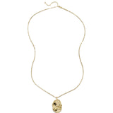 Brut Gold Lion Charm Pendant Necklace 14k Gold Plated