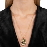 Brut Gold Lion Charm Pendant Necklace