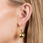 Molten Gold Ball Wire Earring 14k Gold Plated