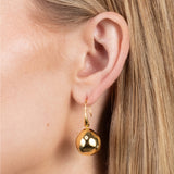 Molten Gold Ball Wire Earring 14k Gold Plated