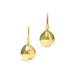 Molten Gold Ball Wire Earring 14k Gold Plated