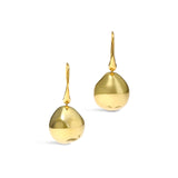 Molten Gold Ball Wire Earring 14k Gold Plated
