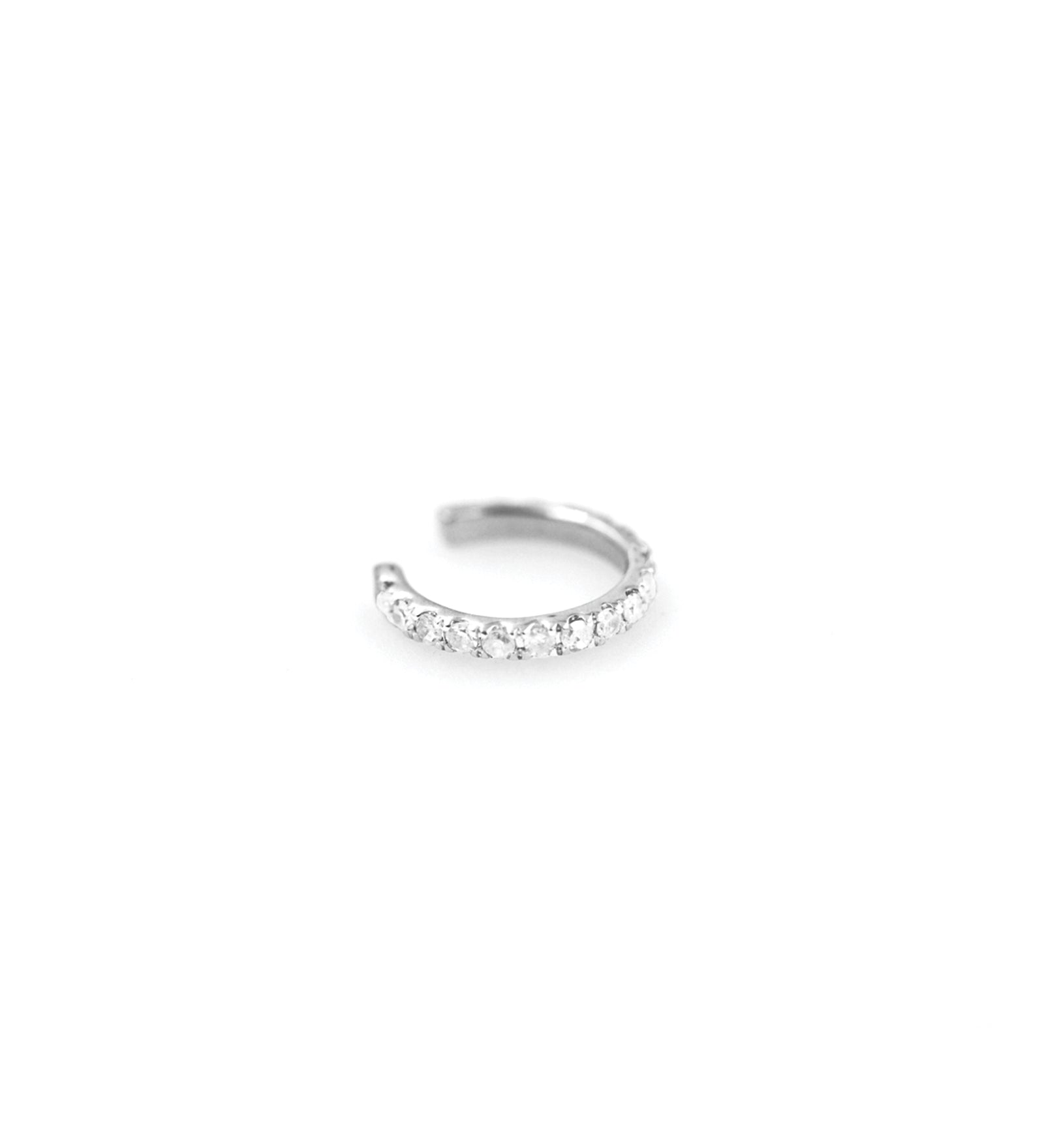 Pavé Ear Cuff Sterling Silver, Diamond