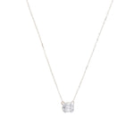 Multi Baguette Necklace Sterling Silver, Diamond