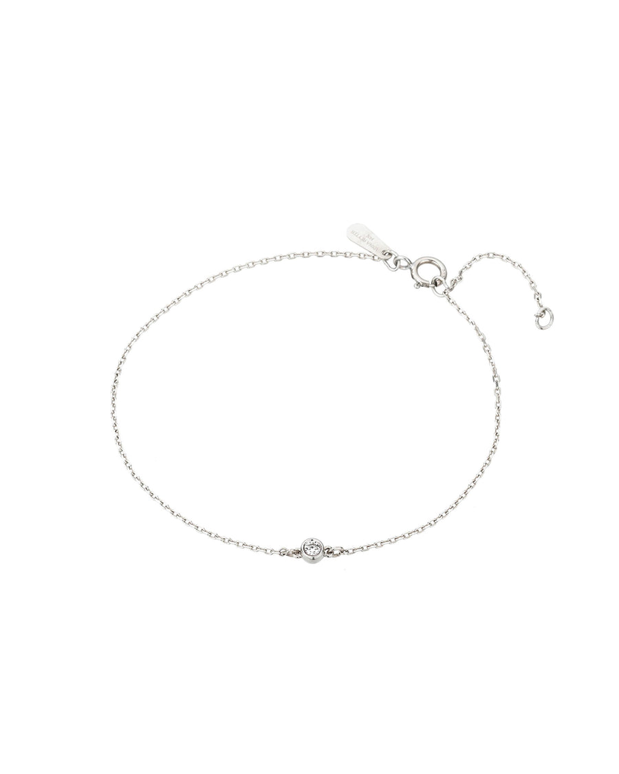 Adina Reyter-Single Diamond Bracelet-Bracelets-Sterling Silver, Diamond-Blue Ruby Jewellery-Vancouver Canada