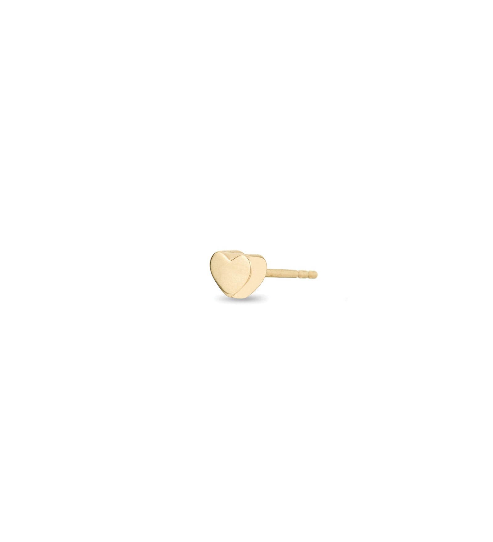 Adina Reyter-Tiny Puff Heart Stud-Earrings-14k Yellow Gold-Blue Ruby Jewellery-Vancouver Canada