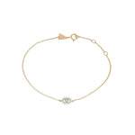 Adina Reyter-Turquoise + Diamond Evil Eye Bracelet-Bracelets-14k Yellow Gold, Turquoise, Diamond-Blue Ruby Jewellery-Vancouver Canada