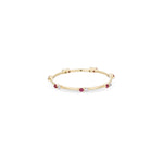 Diamond + Ruby Eternity Stacking Ring 14k Yellow Gold, Diamond, Ruby / 5