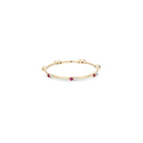 Diamond + Ruby Eternity Stacking Ring 14k Yellow Gold, Diamond, Ruby / 5