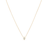 Stacking Diamond Teardrop Necklace 14k Yellow Gold, Diamond