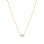 Stacking Marquise  Necklace 14k Yellow Gold, Diamond