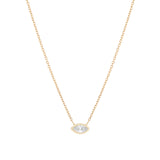 Stacking Marquise  Necklace 14k Yellow Gold, Diamond