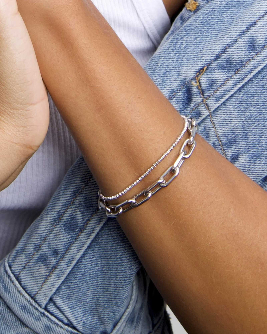 Adina Reyter-Bead Chain Bracelet-Bracelets-Sterling Silver-Blue Ruby Jewellery-Vancouver Canada