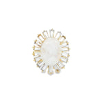 Atelier Mon-Stone Baguette Ring-Rings-14k Gold Plated, Moonstone-5-Blue Ruby Jewellery-Vancouver Canada