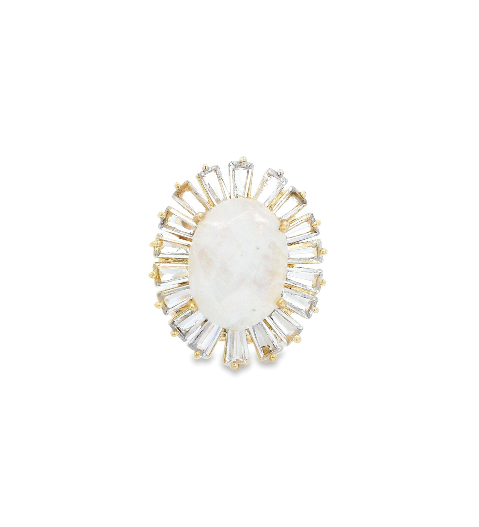 Atelier Mon-Stone Baguette Ring-Rings-14k Gold Plated, Moonstone-5-Blue Ruby Jewellery-Vancouver Canada