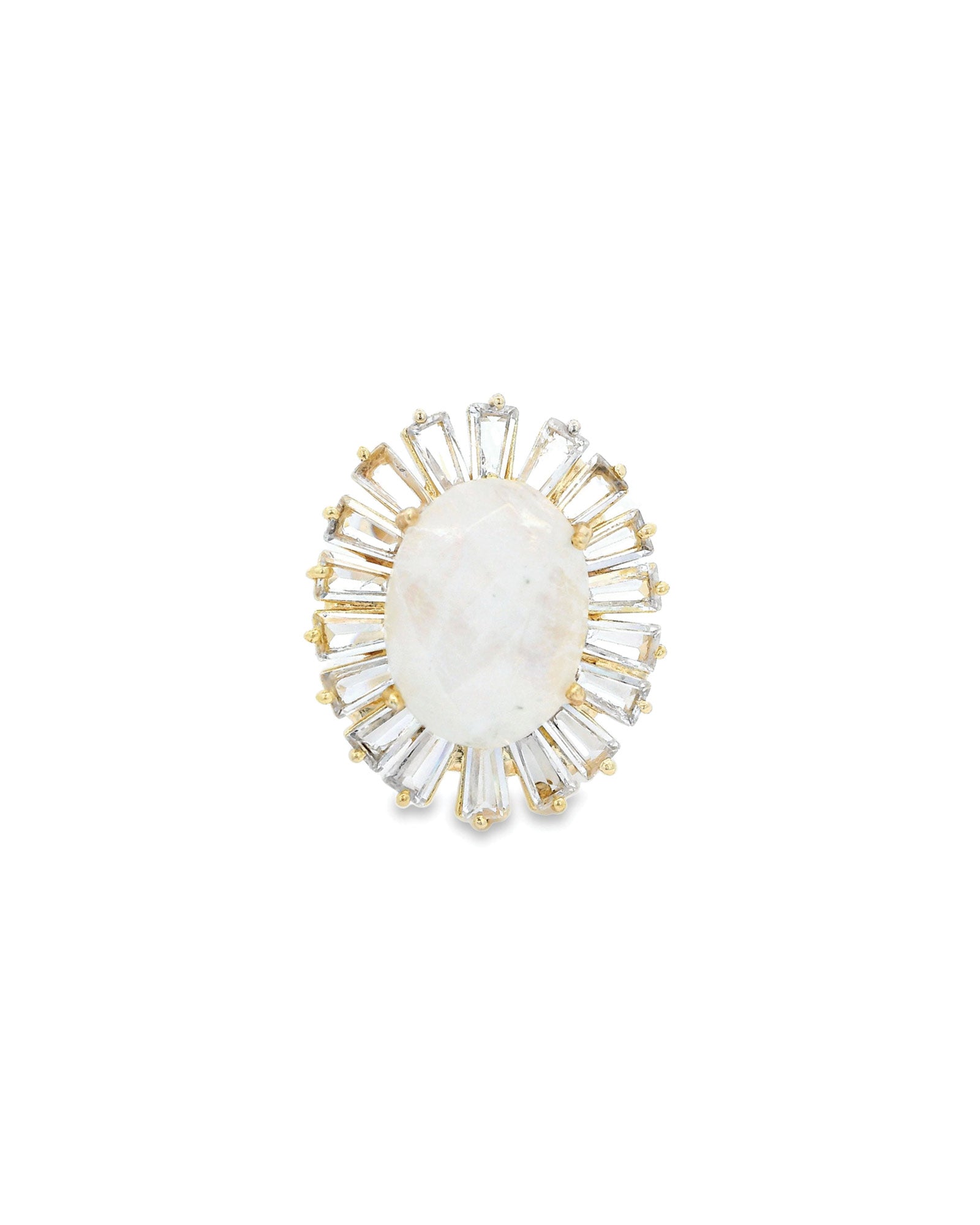 Atelier Mon-Stone Baguette Ring-Rings-14k Gold Plated, Moonstone-5-Blue Ruby Jewellery-Vancouver Canada