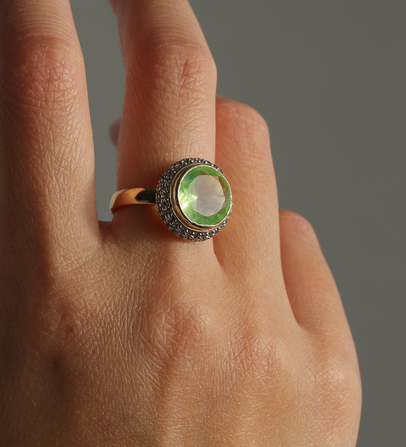 Atelier Mon-Stone Side Pave Ring-Rings-Blue Ruby Jewellery-Vancouver Canada