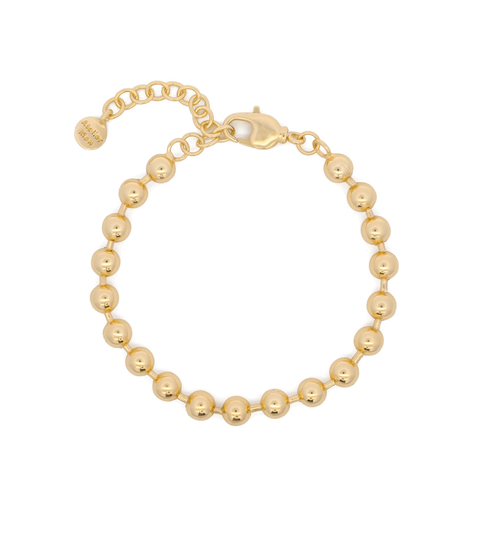 Atelier Mon-Bar Ball Bracelet-Bracelets-14k Gold Plated-Blue Ruby Jewellery-Vancouver Canada