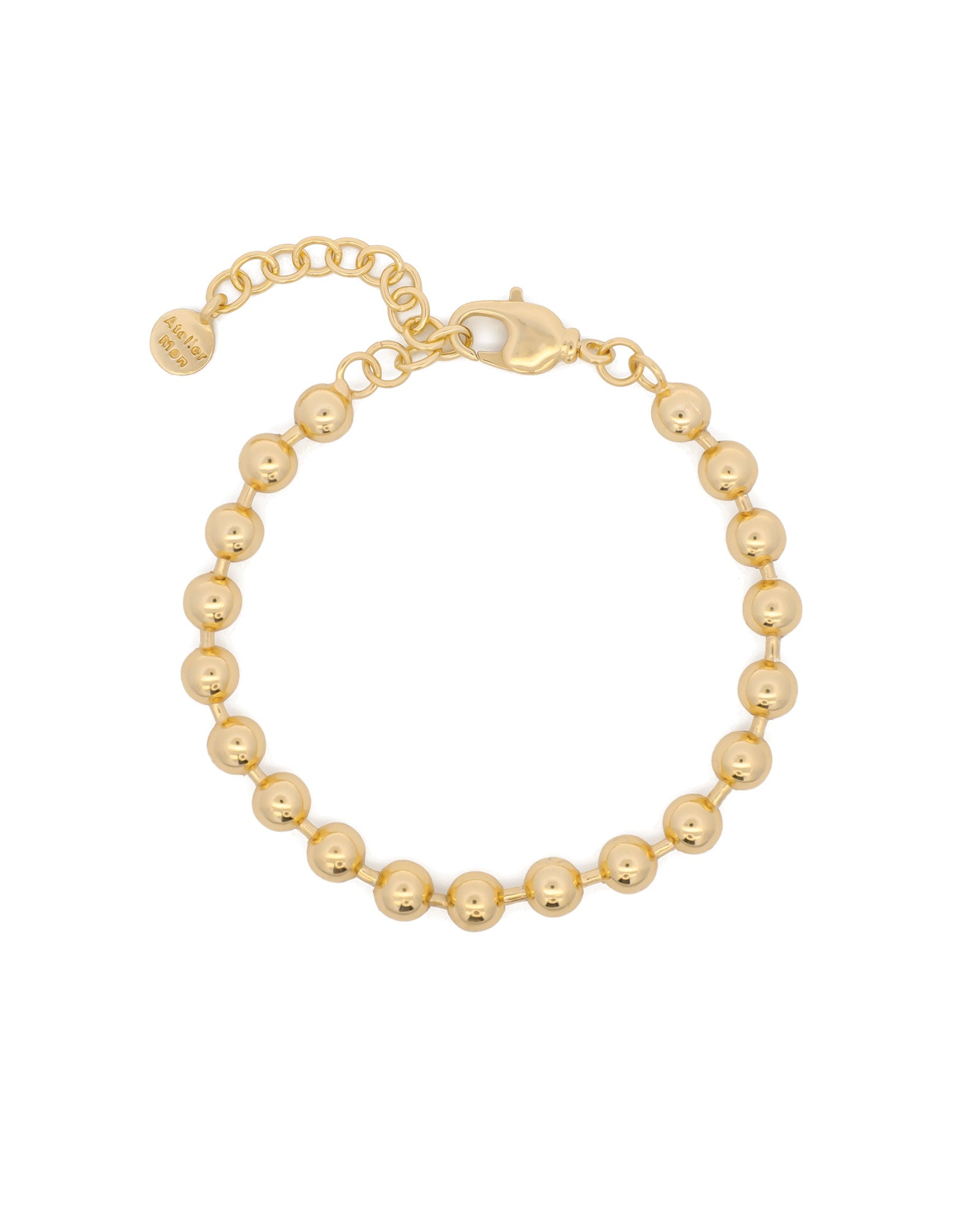 Atelier Mon-Bar Ball Bracelet-Bracelets-14k Gold Plated-Blue Ruby Jewellery-Vancouver Canada