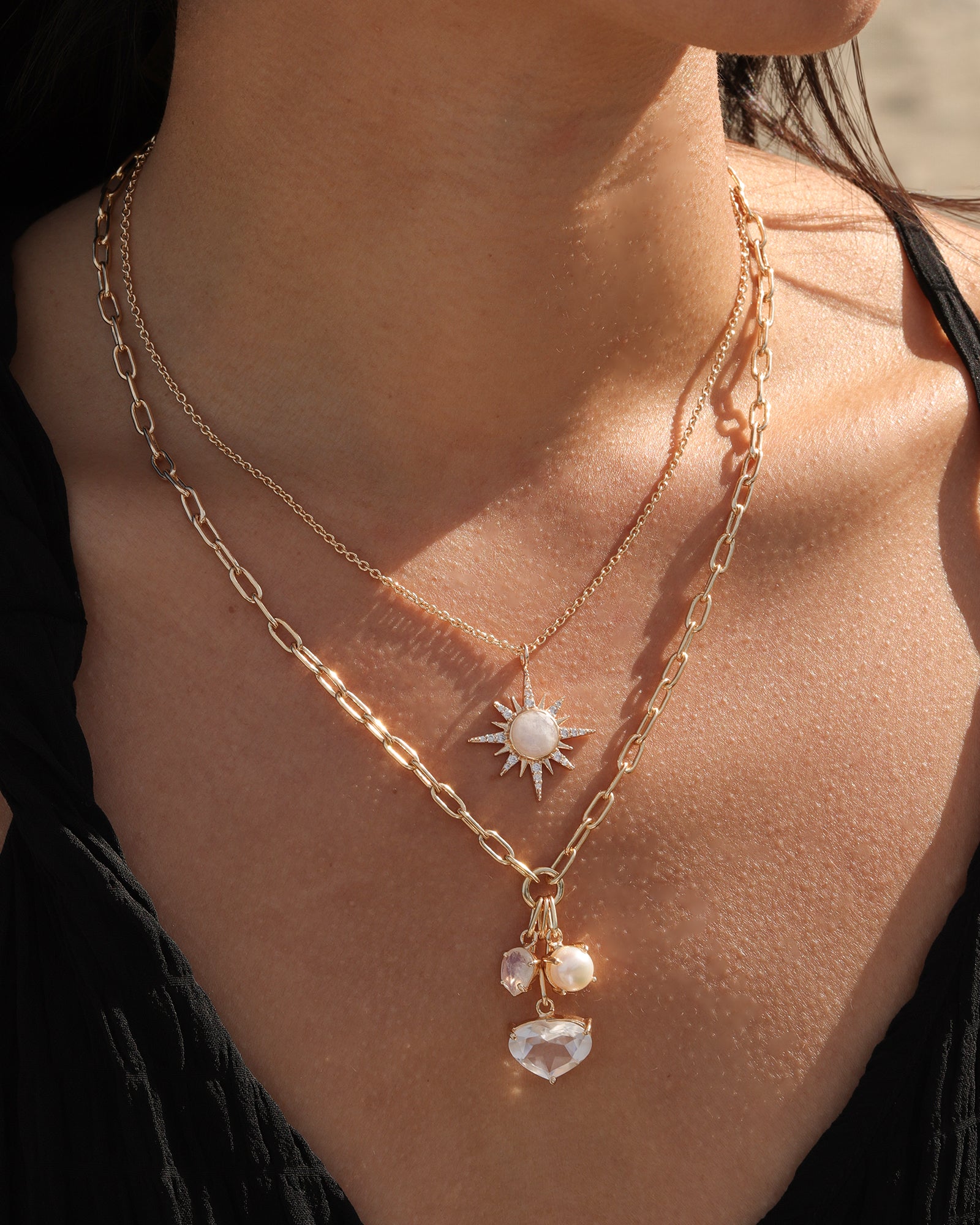 Heart gem necklace hotsell