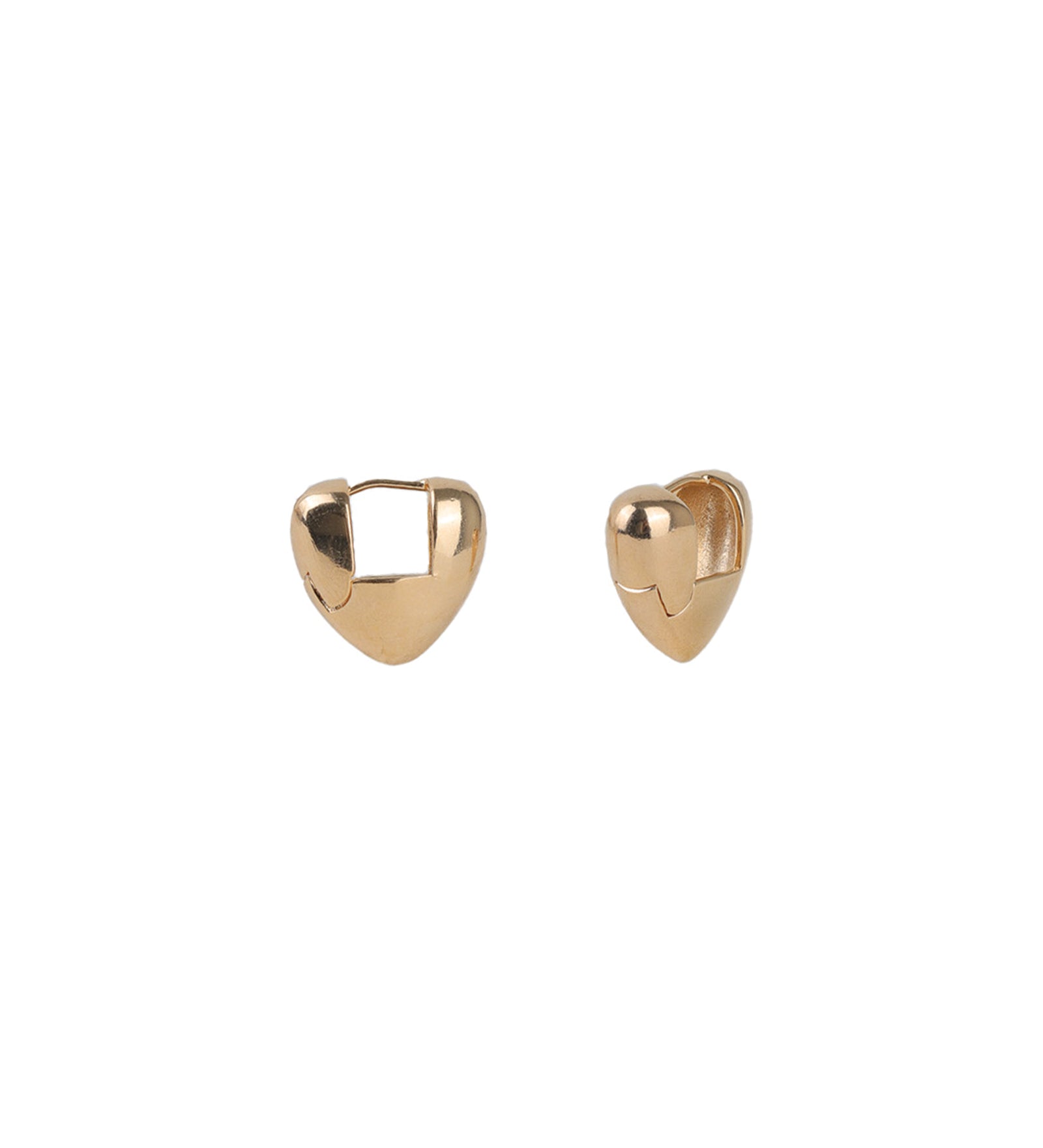 Baseline-Heart Huggies | 17mm-Earrings-18k Gold Plated-Blue Ruby Jewellery-Vancouver Canada