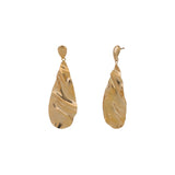 Baseline-Long Wavy Teardrop Studs-Earrings-18k Gold Plated-Blue Ruby Jewellery-Vancouver Canada