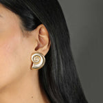 Large Shell Studs 18k Gold Plated