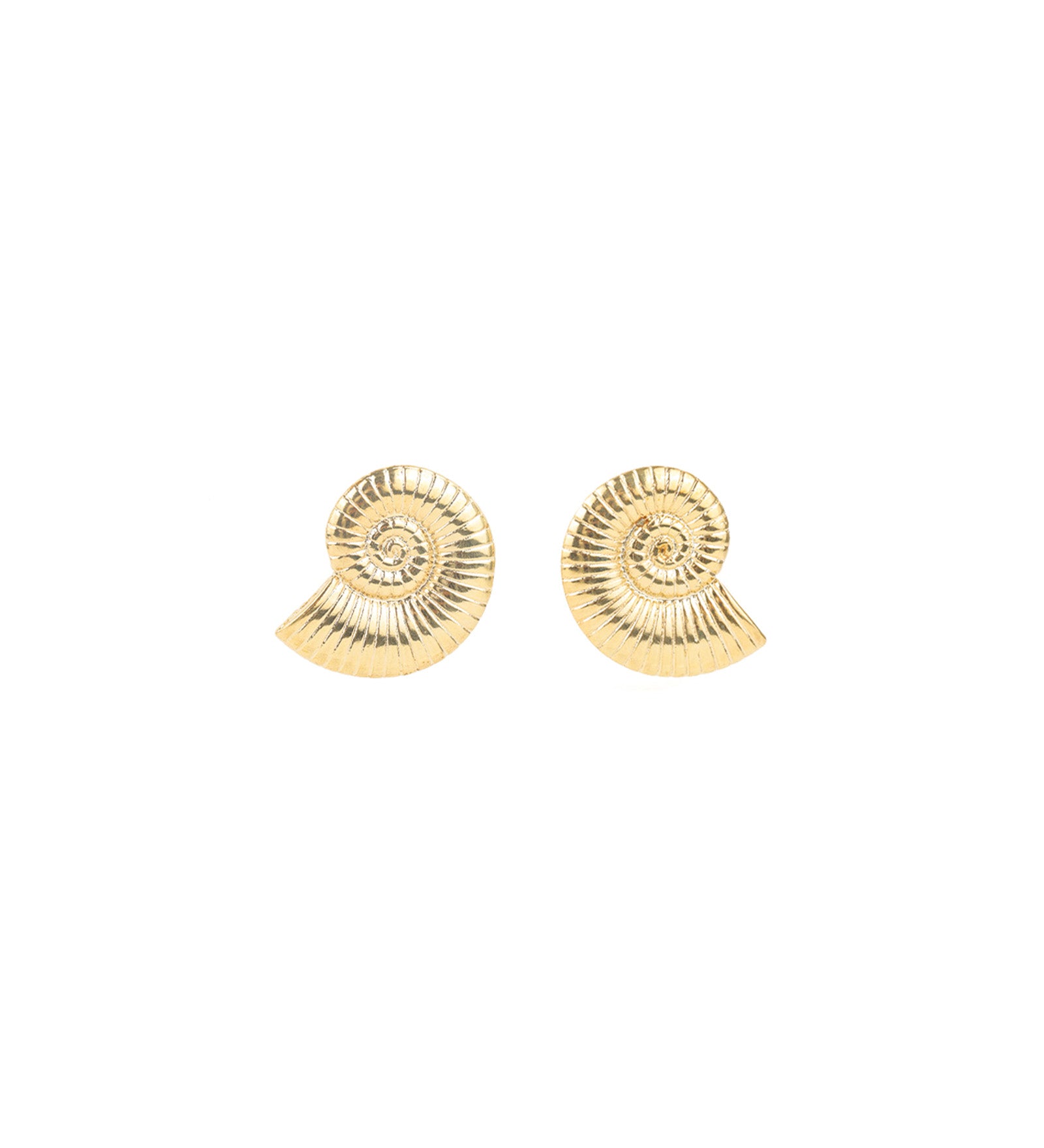 Baseline-Large Shell Studs-Earrings-18k Gold Plated-Blue Ruby Jewellery-Vancouver Canada