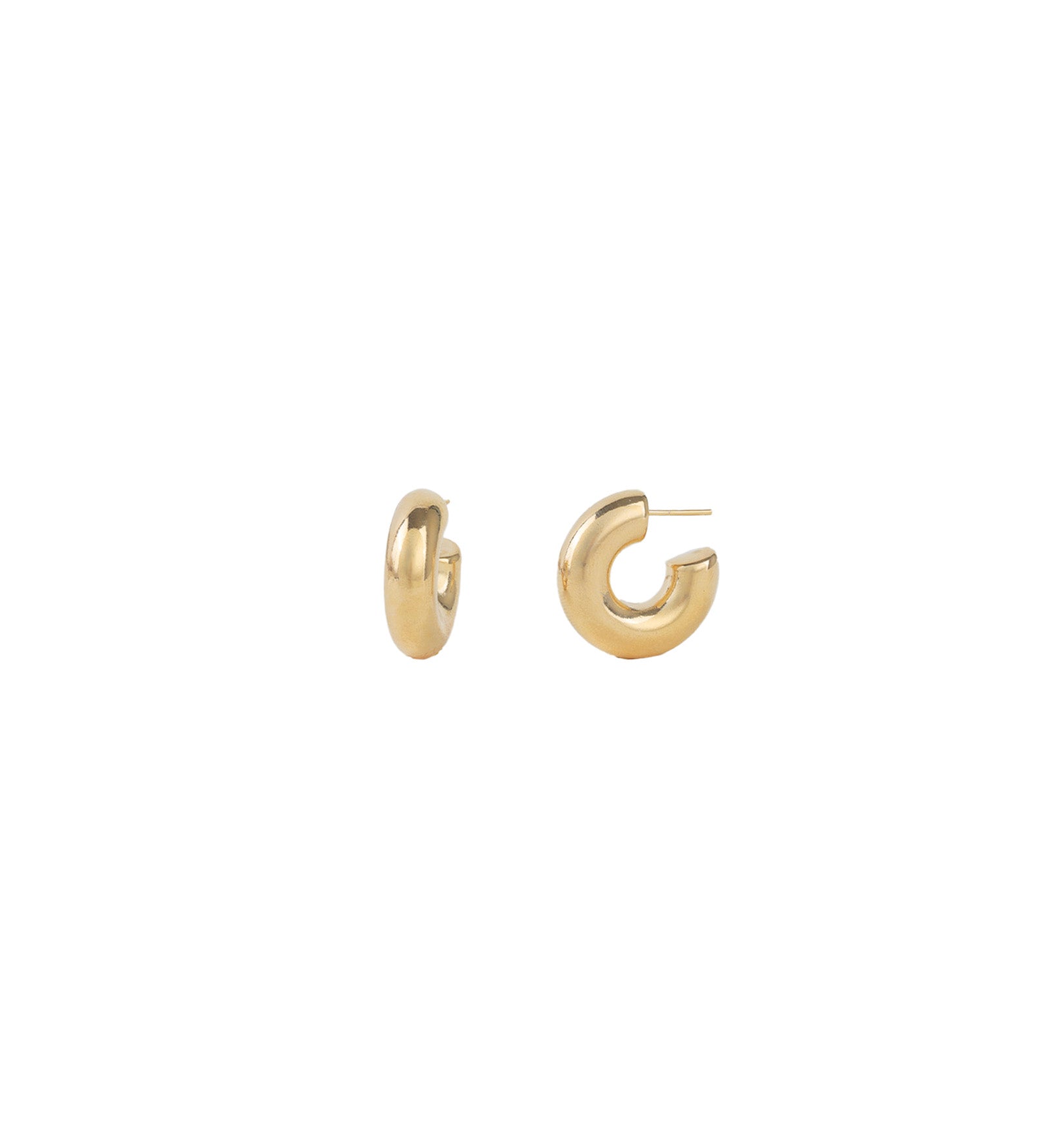 Baseline-Chubby Hoops | 25mm-Earrings-18k Gold Plated-Blue Ruby Jewellery-Vancouver Canada