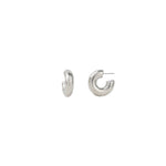 Baseline-Chubby Hoops | 25mm-Earrings-Rhodium Plated-Blue Ruby Jewellery-Vancouver Canada